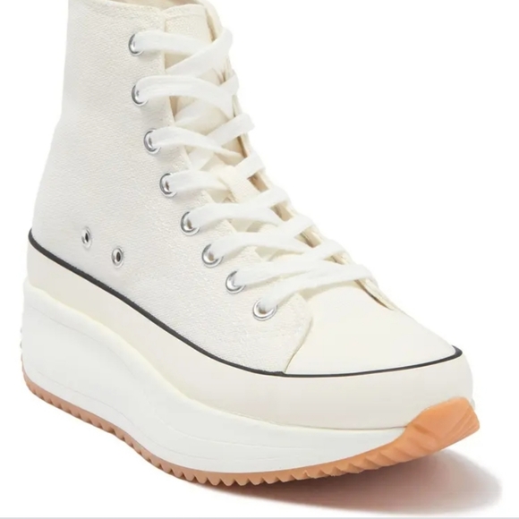 Madden Girl Winnona Platform Sneakers Size 8 White New - Picture 1 of 4